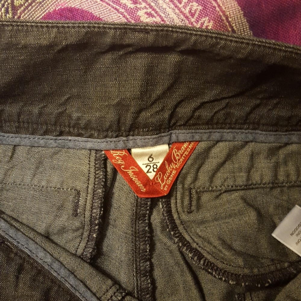 LUCKY BRAND HIGH WAISTED FLARE SIZE 6 - Picture 2 of 6